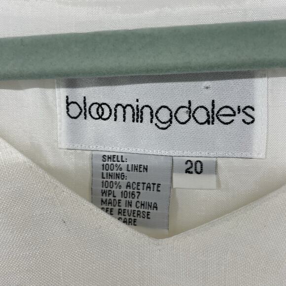 Bloomingdale's Size 20 Linen Maxi Dress Colorful Butterfly Artsy Resort Wear 2X - Picture 6 of 6